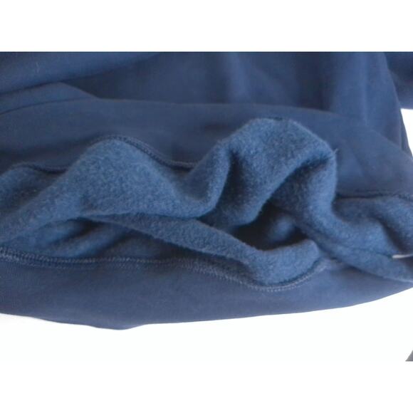 Vintage Nike Y2K Navy Blue Fleece Swoosh Sweatshirt Size Large - Picture 5 of 7